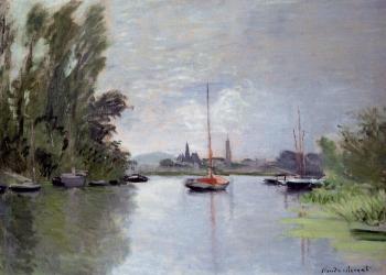 尅勞德 莫奈 Argenteuil, Seen from the Small Arm of the Seine